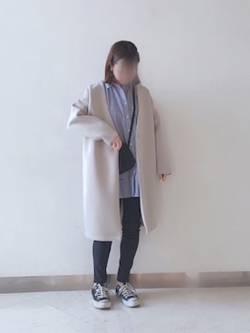 「ミニショルダー」｜「アイテム（その他アウター）」を使った、Bambiさん（レディース・162cm）の冬コーディネート