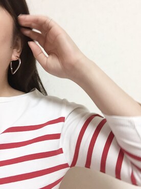 「アイテム（ピアス（両耳用））」を使った、ｈｏｎａｍｉさん（レディース・156cm・20代）の夏コーディネート