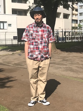 「RED KAP（レッドキャップ）のアイテム（その他パンツ）」を使った、BAMBOOSHOOTS TAKEさん（メンズ・177cm）の春コーディネート