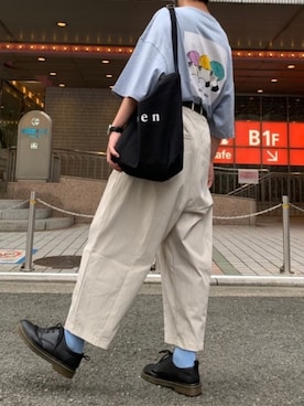 「大学生コーデ」｜「アイテム（アナログ腕時計）」を使った、るーとさん（メンズ・176cm）の夏コーディネート