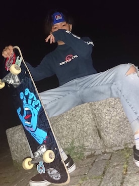 「SANTA CRUZ（サンタクルーズ）のアイテム（その他）」を使った、teshimaさん（メンズ・162cm）の春コーディネート