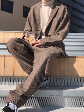 「バレンタインデートスタイル」｜「アイテム（ジャケット/アウター）」を使った、Yutaさん（メンズ・181cm）の冬コーディネート