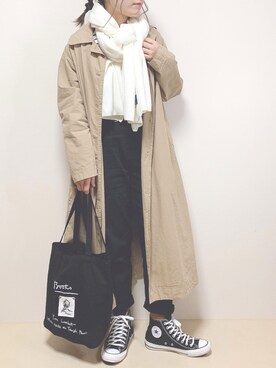 「アイテム（ステンカラーコート）」を使った、miru_pon.さん（レディース・163cm・20代）の秋コーディネート