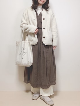 「カシュクール」｜「アイテム（その他アウター）」を使った、miru_pon.さん（レディース・163cm）の冬コーディネート