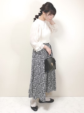 「シフォンブラウス」｜「アイテム（その他）」を使った、miru_pon.さん（レディース・163cm）の夏コーディネート
