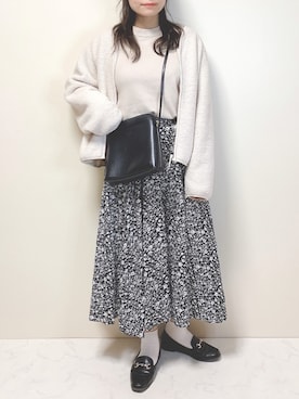 「ビットローファー」｜「アイテム（その他アウター）」を使った、miru_pon.さん（レディース・163cm）の秋コーディネート