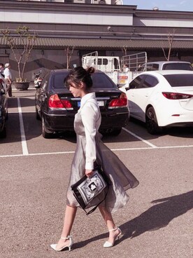 「アイテム（ドレス、グレー系）」を使った、Annabelle77さん（レディース・154cm）の冬コーディネート