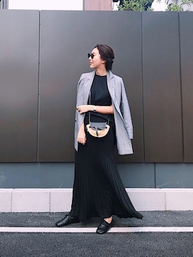 「ebure（エブール）のアイテム（トップス）」を使った、Seikoさん（レディース・163cm）の春コーディネート