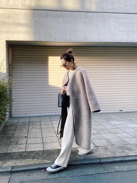 「AKTE」｜「アイテム（その他アウター）」を使った、Seikoさん（レディース・163cm）の冬コーディネート