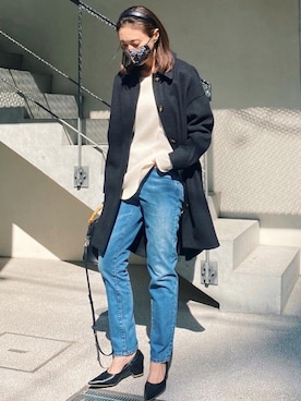 「AKTE」｜「アイテム（その他アウター）」を使った、Seikoさん（レディース・163cm）の冬コーディネート
