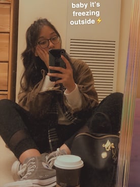 「Pink（ピンク）のアイテム」を使った、23navさん（レディース・163cm）の冬コーディネート