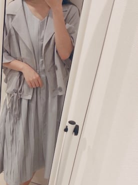 「sakishimatokyo（サキシマトーキョー）のアイテム（その他アウター）」を使った、れいさん（レディース・160cm）の夏コーディネート
