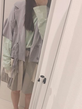 「sakishimatokyo（サキシマトーキョー）のアイテム（その他アウター）」を使った、れいさん（レディース・160cm）の秋コーディネート
