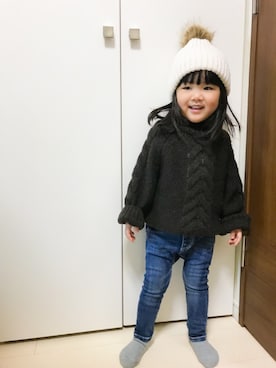 「モンキーパンツ」｜mana☆さん（キッズ・90cm）の冬コーディネート