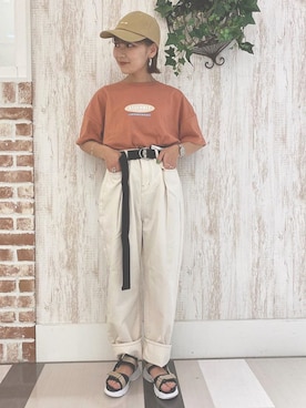 「SpRay（スプレイ）のアイテム（パンツ）」を使った、SpRay ABENOさん（レディース・160cm）の春コーディネート