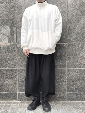 「PLEATS PLEASE（プリーツプリーズ）のアイテム」を使った、いっちぇいさん（メンズ・175cm）の冬コーディネート