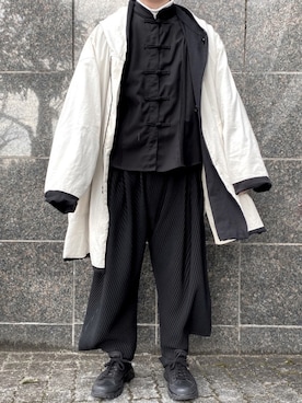 「PLEATS PLEASE（プリーツプリーズ）のアイテム」を使った、いっちぇいさん（メンズ・175cm）の冬コーディネート