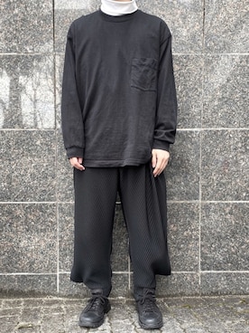 「PLEATS PLEASE（プリーツプリーズ）のアイテム」を使った、いっちぇいさん（メンズ・175cm）の冬コーディネート
