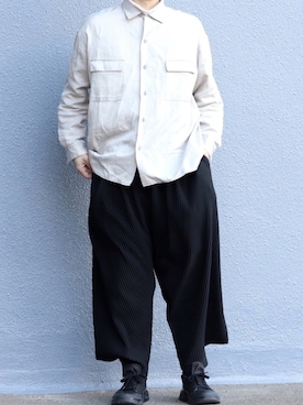 「PLEATS PLEASE（プリーツプリーズ）のアイテム」を使った、いっちぇいさん（メンズ・175cm）の春コーディネート