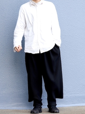 「PLEATS PLEASE（プリーツプリーズ）のアイテム」を使った、いっちぇいさん（メンズ・175cm）の春コーディネート