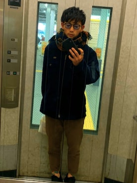 「destin（デスティン）のアイテム」を使った、T-GAさん（メンズ・168cm）の冬コーディネート