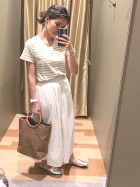 「GAP（ギャップ）のアイテム（シューズ）」を使った、atsumiさん（レディース・156cm）の春コーディネート