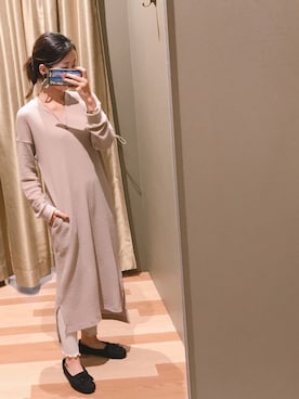 「ワッフルワンピース」｜atsumiさん（レディース・156cm）の夏コーディネート