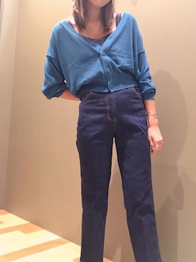 「スリムパンツ」｜atsumiさん（レディース・156cm）の秋コーディネート