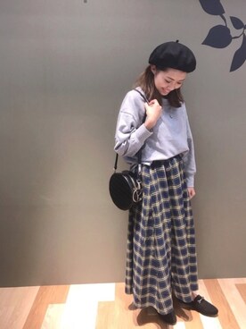 「サークルバッグ」｜「アイテム（パンプス）」を使った、atsumiさん（レディース・156cm）の秋コーディネート