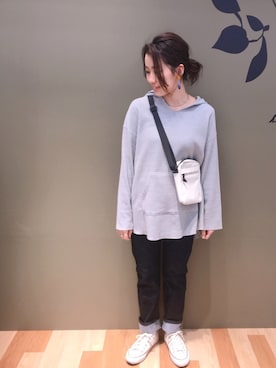 「新作」｜「アイテム（チュニック）」を使った、atsumiさん（レディース・156cm）の冬コーディネート