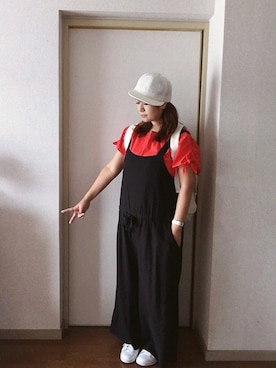 「ラブ＆ピース2016」｜「アイテム（オールインワン・サロペット）」を使った、yuhinaさん（レディース・158cm）の秋コーディネート