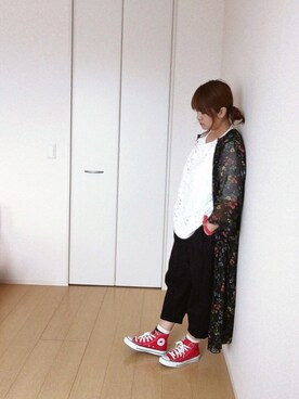 「CODEのアイテム」を使った、yuhinaさん（レディース・158cm）の春コーディネート