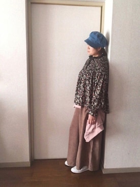「AS KNOW AS plus（アズノゥアズプラス）のアイテム（ブルゾン）」を使った、yuhinaさん（レディース・158cm）の春コーディネート
