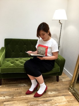 「ソックス×パンプス」｜なんばマルイ店さん（レディース・156cm）の夏コーディネート