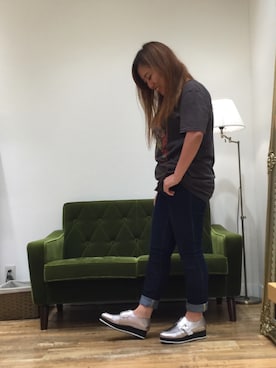 「ロックT」｜なんばマルイ店さん（レディース・156cm）の秋コーディネート