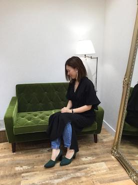 「さしいろ」｜「アイテム（パンプス）」を使った、なんばマルイ店さん（レディース・156cm）の秋コーディネート
