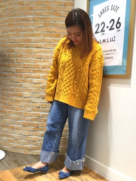 「デニム オン デニム」｜なんばマルイ店さん（レディース・156cm）の春コーディネート