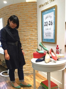 「カラーパンプス」｜なんばマルイ店さん（レディース・156cm）の春コーディネート