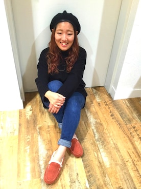 「stradivarius（ストラディバリウス）のアイテム（パンツ）」を使った、なんばマルイ店さん（レディース・156cm）の冬コーディネート