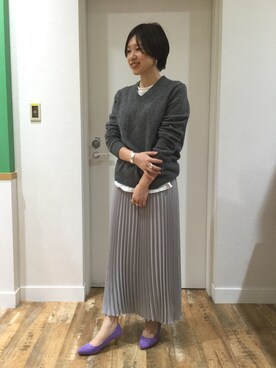 「DHOLIC（ディーホリック）のアイテム（トップス）」を使った、なんばマルイ店さん（レディース・156cm）の冬コーディネート