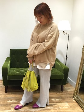 「DHOLIC（ディーホリック）のアイテム（トップス）」を使った、なんばマルイ店さん（レディース・156cm）の冬コーディネート