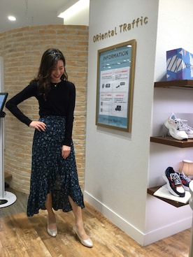 「Bershka（ベルシュカ）のアイテム」を使った、なんばマルイ店さん（レディース・158cm）の春コーディネート