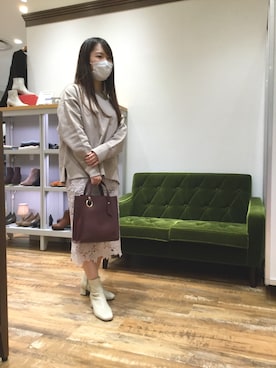 「SENSE OF PLACE by URBAN RESEAR」｜「アイテム（スウェット）」を使った、なんばマルイ店さん（レディース・156cm）の秋コーディネート