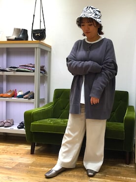 「CONSCIOUS DAY（コンシャスデイ）のアイテム」を使った、なんばマルイ店さん（レディース・156cm）の秋コーディネート