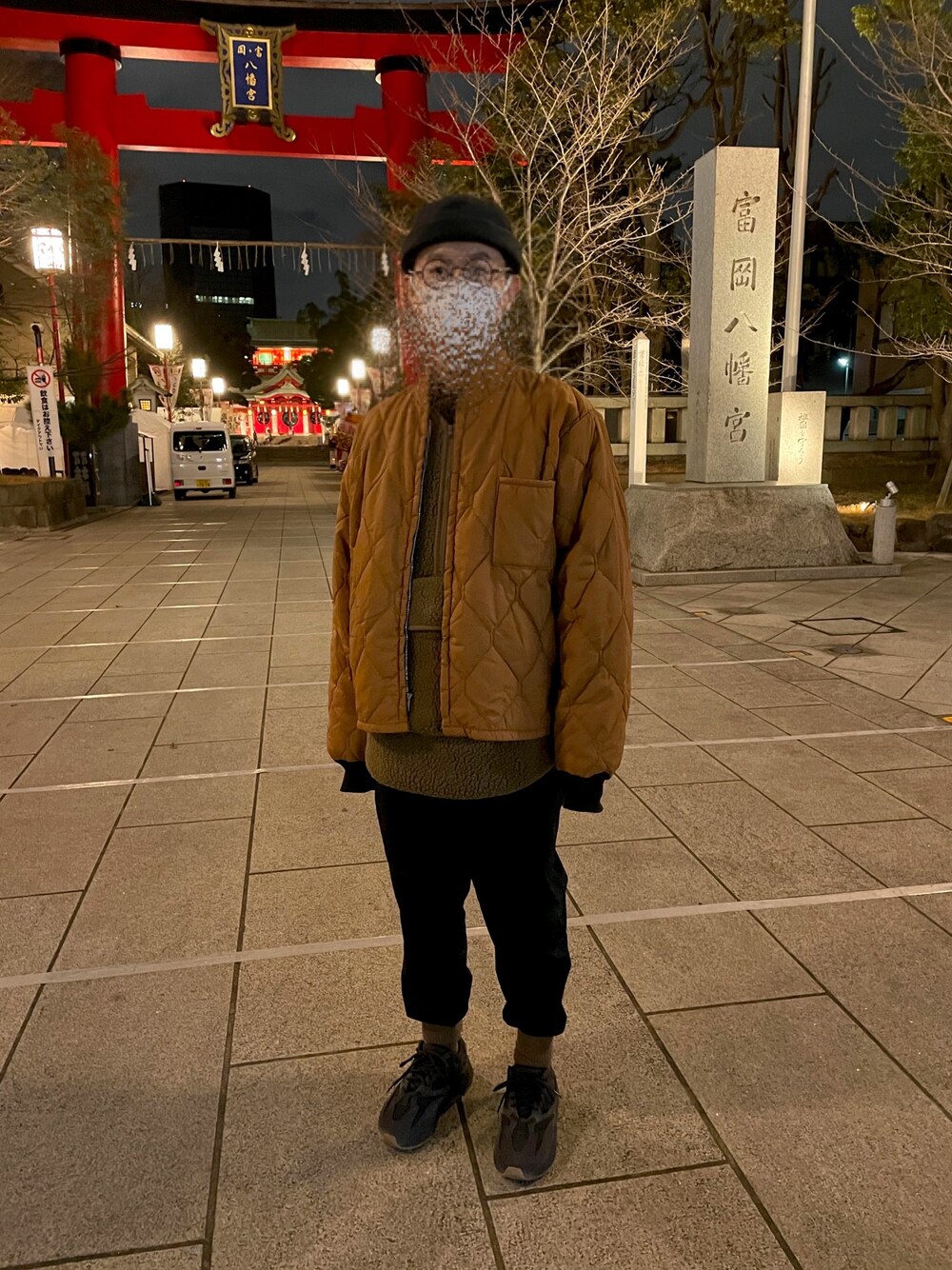 「snow peak、northface、adidas、古着」｜「Snow Peakのアイテム（トップス、ブラウン系）」を使った、くまださん（メンズ・167cm）の冬コーディネートの1枚目の写真