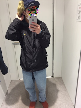 「RIPNDIP（リップンディップ）のアイテム（その他アウター）」を使った、たぬきさん（メンズ・162cm）の冬コーディネート