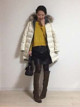 「ILIMA（イリマ）のアイテム（ブーツ）」を使った、yui  さん（レディース・164cm）の冬コーディネート