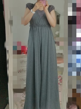 「スウエット」｜「アイテム（オールインワン・サロペット）」を使った、chinaminさん（レディース・160cm）の夏コーディネート