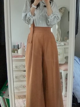「アキコーデ」｜「アイテム（オールインワン・サロペット）」を使った、chinaminさん（レディース・160cm）の秋コーディネート
