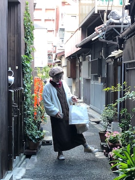 「大阪」｜「アイテム（オールインワン・サロペット）」を使った、優花さん（レディース・161cm）の冬コーディネート